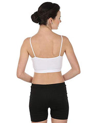 BLAZON Women Sports Bra Premium Tee Free - White, Skin