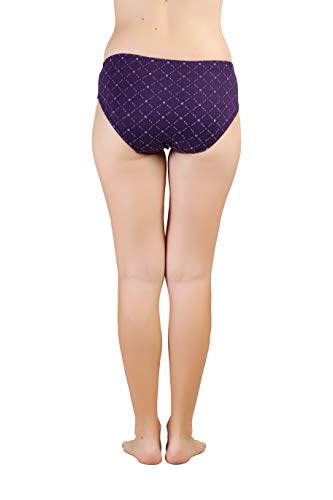 BLAZON Women's Mid Rise Hipster Soft Skin (Inner-Elastic) Panty | Geometric Print | Combo Pack of 3 | Dark Base | Available Sizes: S, M, L, XL, 2XL, 3XL, 4XL, 5XL