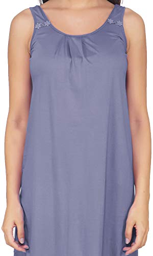 BLAZON Women's Cotton Hosiery Solid Maxi Nighty Slip (Pack of 2) Available Sizes: S, M, L, XL, 2XL, 3XL, 4XL, 5XL - Lavender, Vivid Violet