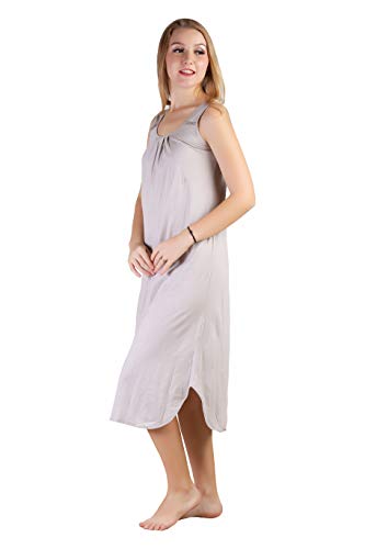 BLAZON Women's Cotton Hosiery Solid Maxi Nighty Slip (Pack of 2) Available Sizes: S, M, L, XL, 2XL, 3XL, 4XL, 5XL - Almond Frost, Baby Pink