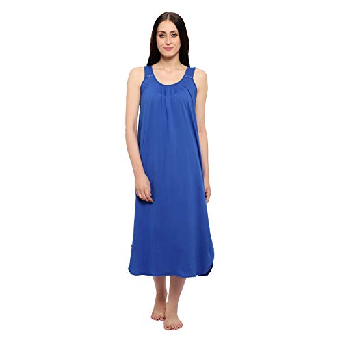 BLAZON Women's Cotton Solid Midi Slip Premium Dreams Nighty (Available Sizes: S, M, L, XL, 2XL, 3XL, 4XL, 5XL) - M