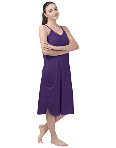 Buy HosCot Women's Cotton Hosiery Sleeveless Maxi Nighty  Nighty Combo  Pack of 2 (Medium, Baby Pink + Beige) at