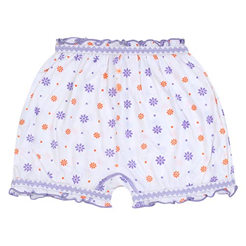 BLAZON Toddlers/Kids/Baby Girls Cotton Hosiery Bloomer Shorts Combo Pack of 3 White Printed (Availabe Sizes: 45cm, 50cm, 55cm, 60cm, 65cm, 70cm, 75cm)