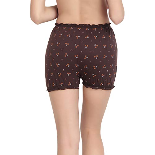 BLAZON Women's Cotton Bloomers (Pack of 3) - Brown, Navy Blue, Black