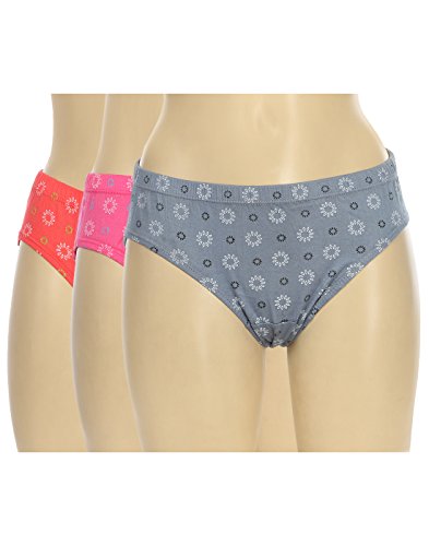 BLAZON Women's Hipster Orange, Pink, Grey Panty Pack of 3