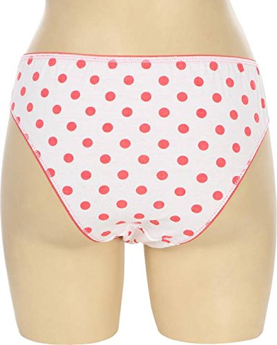 BLAZON Women's Polka Printed White Bikini Pack of 3