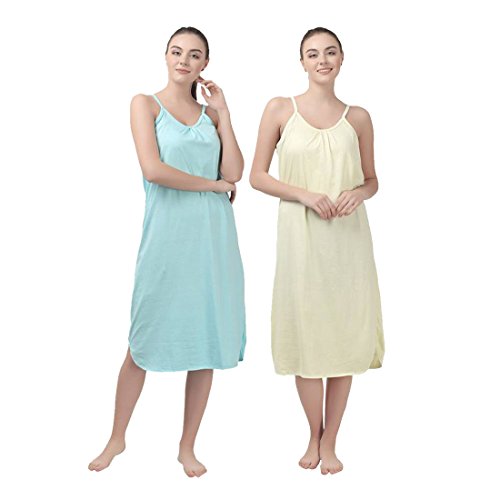 BLAZON Women Nighty Set of 2 (Blue, Yellow)