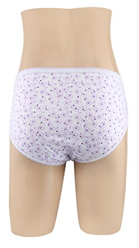 BLAZON Women's Hipster Printed Panty Pack of 3 (White)