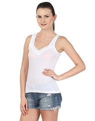 BLAZON Women's Camisole Set of 2 (White)