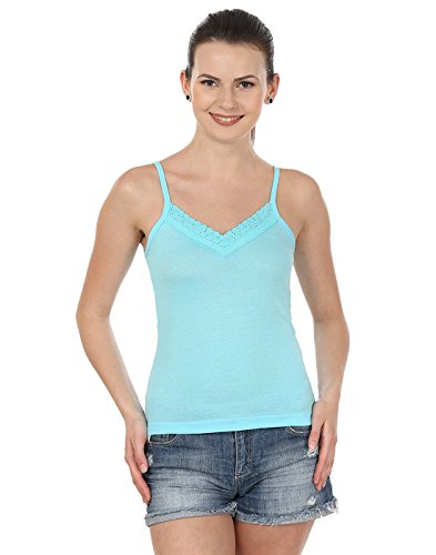 BLAZON Women's Camisole Set of 2 (Skin, Turquoise)