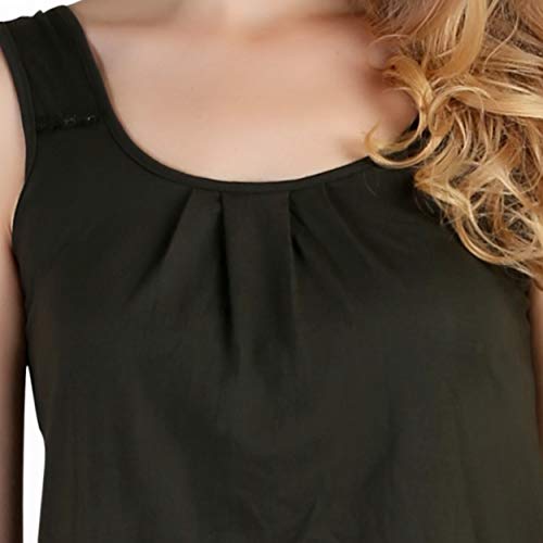 BLAZON Women's Cotton Hosiery Solid Maxi Nighty Slip (Pack of 2) Available Sizes: S, M, L, XL, 2XL, 3XL, 4XL, 5XL - Martini Olive, Sea Green