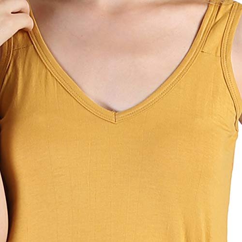 BLAZON Women's Cotton Hosiery Selfie Midi Slip Combo Pack of 2 (Available Sizes: XS, S, M, L, XL, 2XL, 3XL, 4XL, 5XL) - Whiskey, Pista