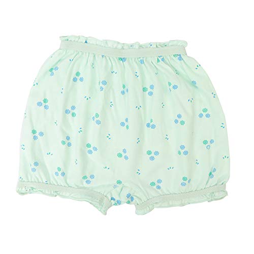 BLAZON Toddlers/Kids/Baby Girls Cotton Hosiery Bloomer Shorts Combo Pack of 3 Light Base Colour Printed (Availabe Sizes: 45cm, 50cm, 55cm) - DAHLIA (Off White, Sea Green, Baby Pink)