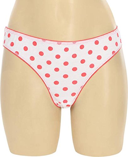 BLAZON Women's Polka Printed White Bikini Pack of 3