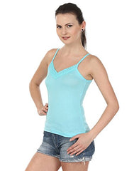 BLAZON Women's Camisole Set of 2 (Skin, Turquoise)