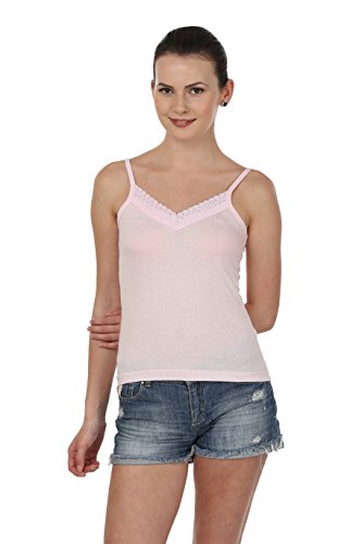 Blazon Women's Camisole Set Of 2 ( White, Baby Pink )