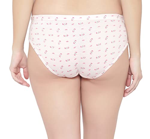 BLAZON Women's Mid Rise Hipster Soft Skin (Inner-Elastic) Panty | Printed | Combo Pack of 3 | Colour Base | Available Sizes: S, M, L, XL, 2XL, 3XL, 4XL, 5XL - Baby Pink, Sea Green, Off White