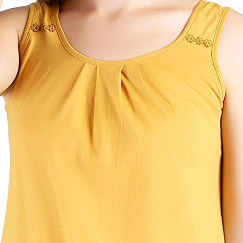 BLAZON Women's Cotton Solid Midi Slip Premium Dreams Nighty (Available Sizes: S, M, L, XL, 2XL, 3XL, 4XL, 5XL) - Whiskey