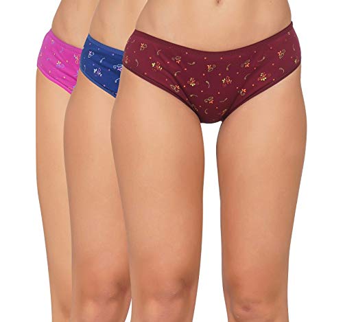 BLAZON Women's Cotton Hipster Printed Premium Regular Panty