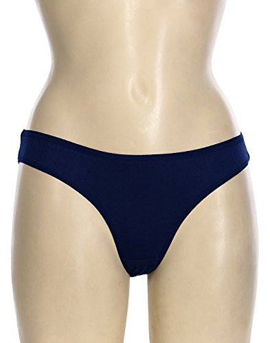 BLAZON Women’s Plain/Solid Outer Elastic S E Bikini Pack of 6 (3 Dark, 3 Pastel) 110-115 cm