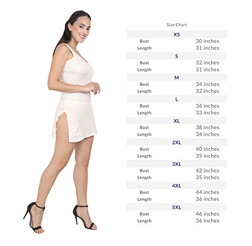 BLAZON Women's Cotton Hosiery Selfie Midi Slip Combo Pack of 2 (Available Sizes: XS, S, M, L, XL, 2XL, 3XL, 4XL, 5XL) - White, Pink