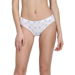 BLAZON Women's White Hipster Printed Panty Pack of 3