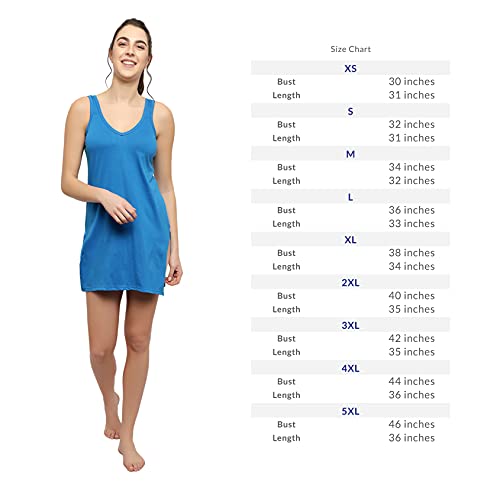 BLAZON Women's Cotton Hosiery Selfie Midi Slip Combo Pack of 2 (Available Sizes: XS, S, M, L, XL, 2XL, 3XL, 4XL, 5XL) - Royal Blue, Black
