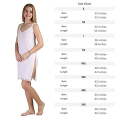 BLAZON Women's Cotton Hosiery Fairy Full Slip (Available Sizes: S, M, L, XL, 2XL, 3XL, 4XL, 5XL) - Strawberry Frost