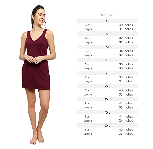 BLAZON Women's Cotton Hosiery Selfie Midi Slip Combo Pack of 2 (Available Sizes: XS, S, M, L, XL, 2XL, 3XL, 4XL, 5XL) - Tamarind, Off White