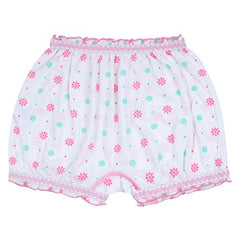 BLAZON Toddlers/Girls Cotton Hosiery Bloomer Shorts Combo Pack of 3 White Printed (Availabe Sizes: 60cm, 65cm, 70cm, 75cm)