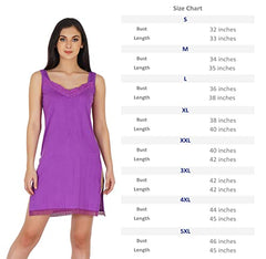 BLAZON Women's Cotton Hosiery Fairy Full Slip (Available Sizes: S, M, L, XL, 2XL, 3XL, 4XL, 5XL) - Purple