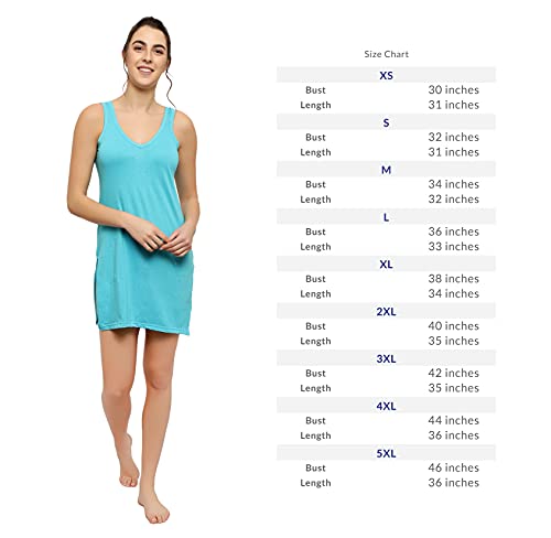 BLAZON Women's Cotton Hosiery Selfie Midi Slip Combo Pack of 2 (Available Sizes: XS, S, M, L, XL, 2XL, 3XL, 4XL, 5XL) - Turquoise, Almond Frost