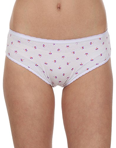 BLAZON Women's Cotton Hipster Pack of 3 (White Base Panty, Print May Vary)