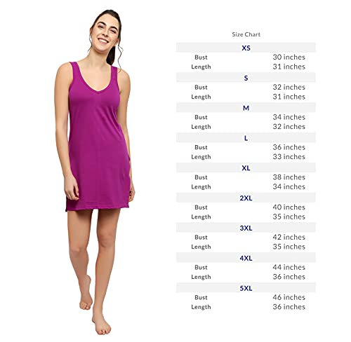 BLAZON Women's Cotton Hosiery Selfie Midi Slip Combo Pack of 2 (Available Sizes: XS, S, M, L, XL, 2XL, 3XL, 4XL, 5XL) - Vivid Violet, Brandy