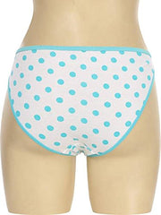 BLAZON Women's Polka Printed White Bikini Pack of 3