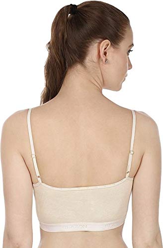 BLAZON Women Sports Bra Premium Tee Free Lycra - Sky Blue, Cream