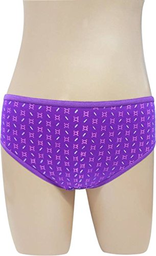 BLAZON Women's Hipster Printed Panty Pack of 3 (Blue, Maroon, Purple)