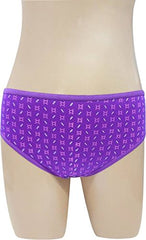 BLAZON Women's Hipster Printed Panty Pack of 3 (Blue, Maroon, Purple)