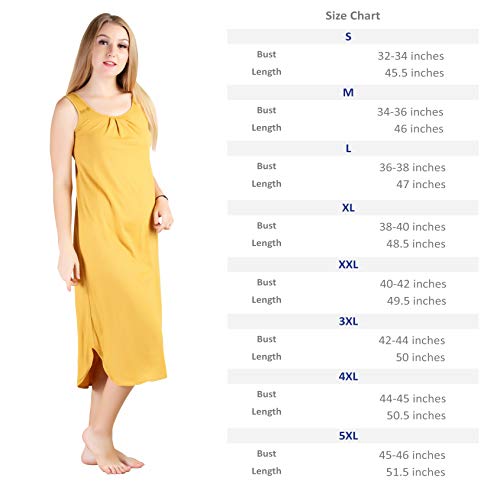 BLAZON Women's Cotton Solid Midi Slip Premium Dreams Nighty (Available Sizes: S, M, L, XL, 2XL, 3XL, 4XL, 5XL) - Whiskey