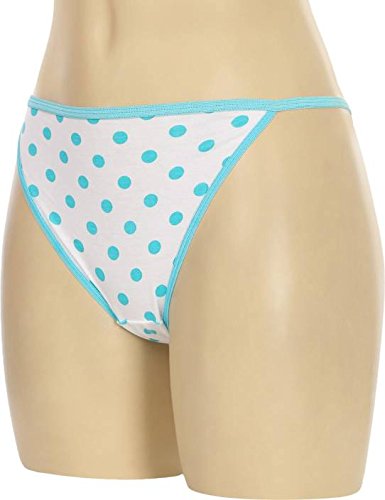 BLAZON Women's Polka Printed White Bikini Pack of 3