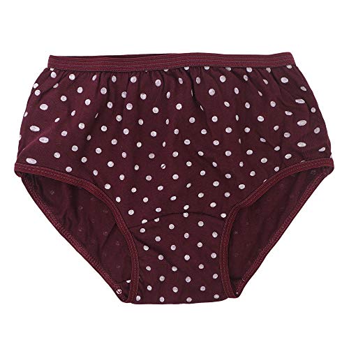 BLAZON Toddlers/Kids/Baby Girls Junior Panty Dark Base| 100% Super Combed Cotton Knits Hosiery |Polka Print | Combo Pack of 6 | Sizes: 45cm, 50cm, 55cm, 60cm, 65cm, 70cm, 75cm