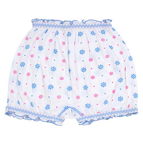 BLAZON Toddlers/Kids/Baby Girls Cotton Hosiery Bloomer Shorts Combo Pack of 3 White Printed (Availabe Sizes: 45cm, 50cm, 55cm, 60cm, 65cm, 70cm, 75cm)