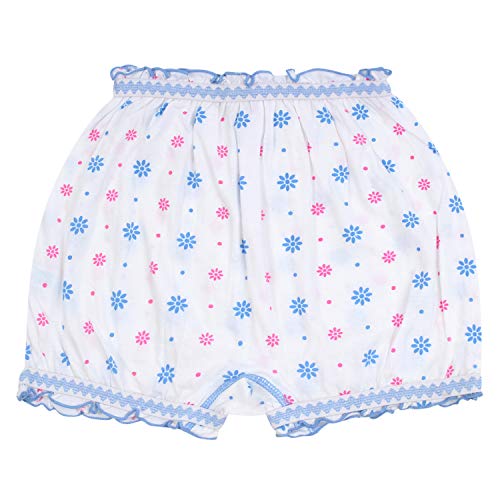 BLAZON Toddlers/Girls Cotton Hosiery Bloomer Shorts Combo Pack of 3 White Printed (Availabe Sizes: 60cm, 65cm, 70cm, 75cm)