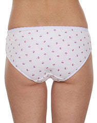 BLAZON Women's Cotton Hipster Pack of 3 (White Base Panty, Print May Vary)