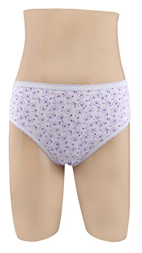 BLAZON Women's Hipster Printed Panty Pack of 3 (White)