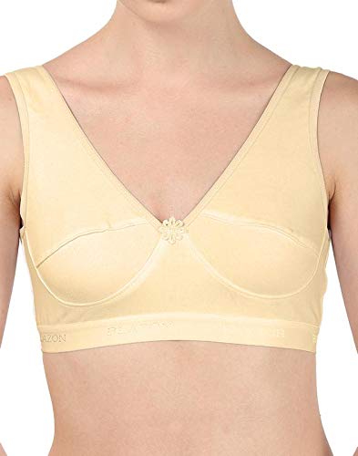 BLAZON Women Sports Bra Premium Sabby (White, Skin, Black) 70cm