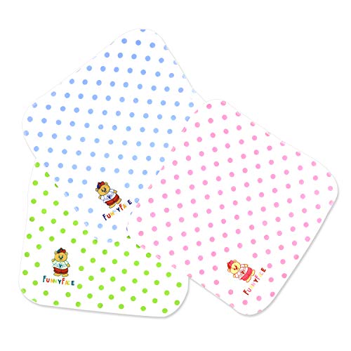 Blazon Reusable Unisex Baby Cloth Wipes - Green Blue Pink