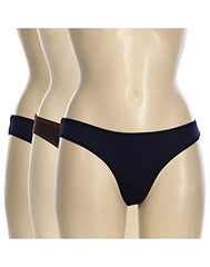 BLAZON Women's Multicolor Bikini 105 cm Pack of 3 (Black, Brown, Blue)
