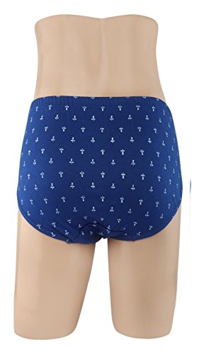 BLAZON Women's Hipster Printed Panty Pack of 3 (Royal Blue, Maroon, Purple)