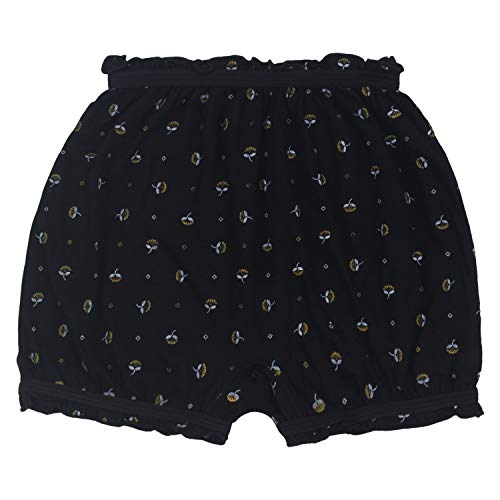 BLAZON Toddlers/Kids/Baby Girls Cotton Hosiery Bloomer Shorts Combo Pack of 3 Printed Dark Base Colour (Availabe Sizes: 45cm, 50cm, 55cm) - UMBEL (Black, Brown, Navy Blue)